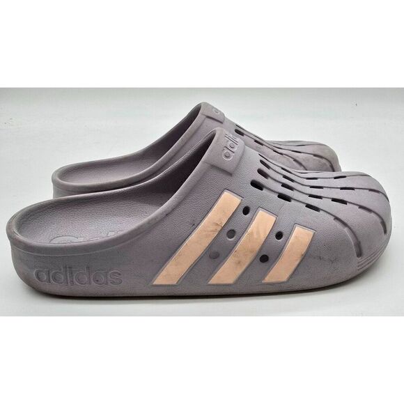 Adidas Gray & Pink Slip-On Clogs - Picture 2 of 6